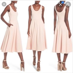 Leith Pink Midi Skater Dress
